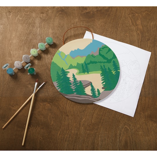 Green Mountain Landscape Plywood Surface Paint-by-Number Kit by Artist&#x27;s Loft&#x2122;